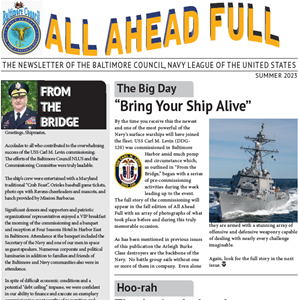 Summer 2023 - USS Carl M. Levin commissioning success, Junior Jarheads awards event, Merchant Marine contributions, Memorial Day remembrance and tributes